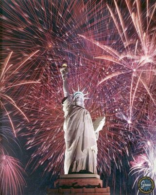 Statue of Liberty Centennial Fireworks, July 4th, 1986